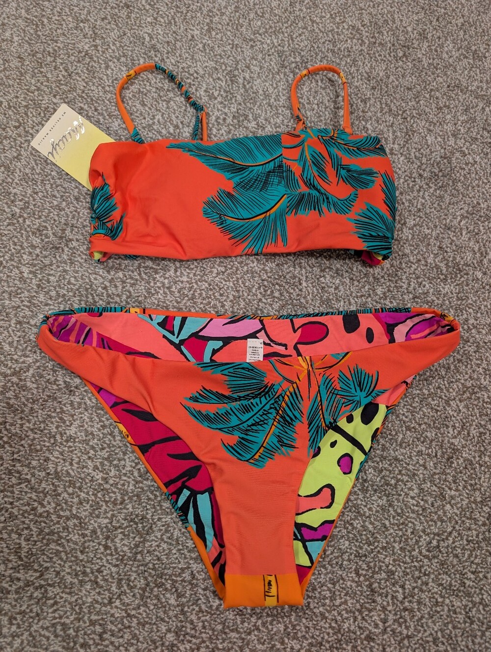 Maaji Tropical Orange Bikini Swim Set Large